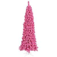 Vickerman 5.5' x 22" Flocked Pink Pencil Fir