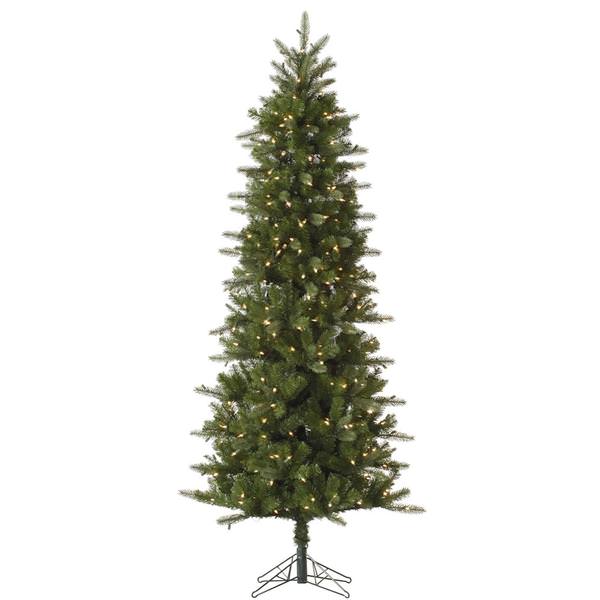 12' x 52" Artificial Carolina Pencil Spruce 800 Clear DuraLit Miniature Lights