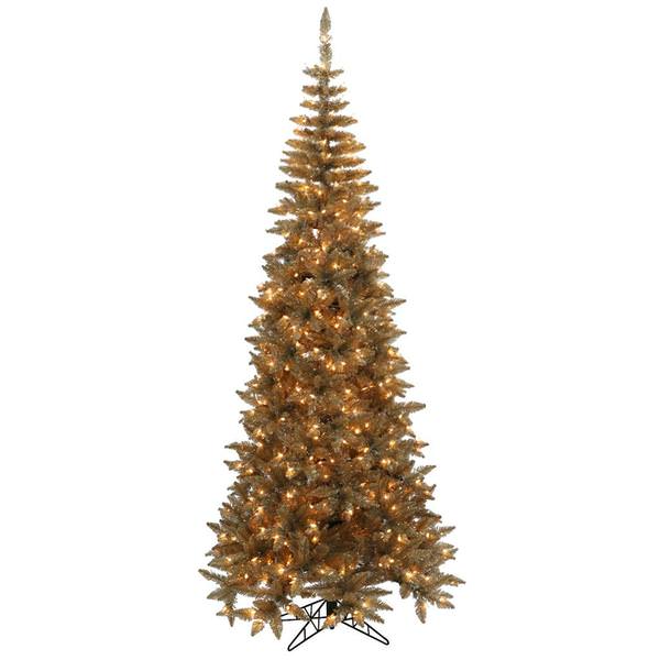 10' x 50" Antique Champagne Fir 900 Clear Miniature Lights