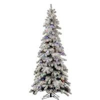 Vickerman 7' x 40" Artificial Flocked Kodiak Spruce 500 Multi-Color Italian LED / 55 Multi-Color G40 Lights