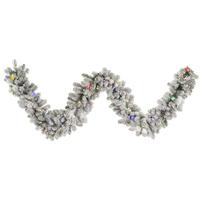 Vickerman 9' X 14" Artificial Flocked Kodiak Garland 110 Multi-Color Italian LED / Multi-Color G40 Lights