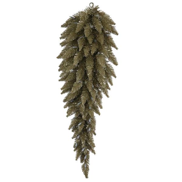 36" Artificial Antique Champagne Fir Teardrop