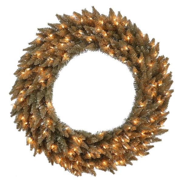 36" Artificial Antique Champagne Fir 100 Clear Miniature Lights