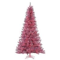 Vickerman 14' x 93" Orchid Tinsel 3,650 Pink Miniature Lights