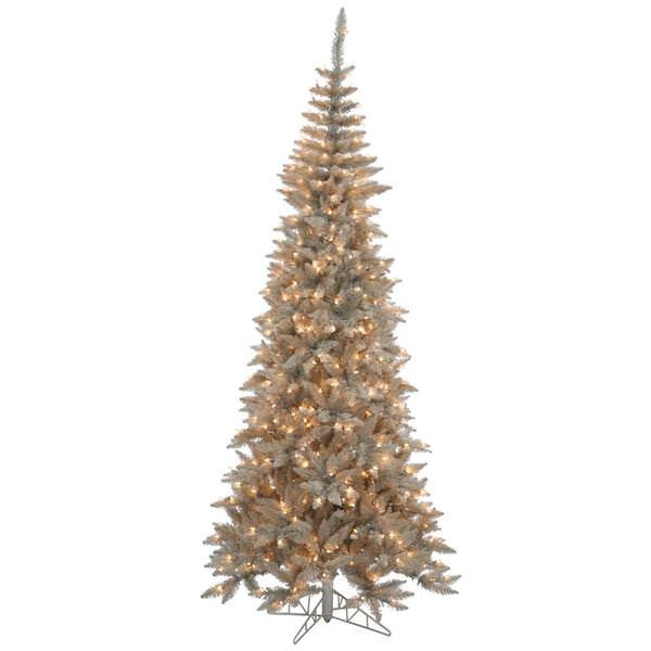 6.5' x 34" Grey Fir 400 Clear Miniature Lights
