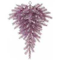 Vickerman 36" Artificial Orchid Pink Tinsel Teardrop