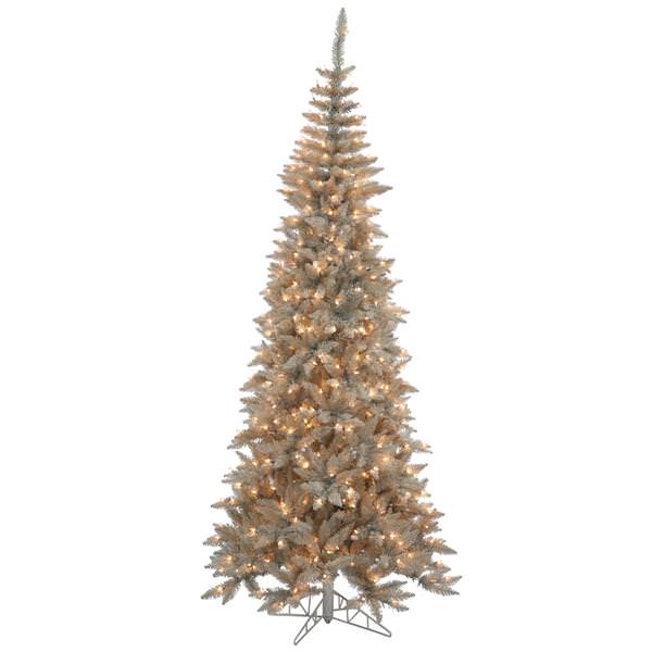 9' x 46" Grey Fir 700 Clear Miniature Lights