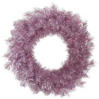 Vickerman 24" Artificial Orchid Pink Tinsel