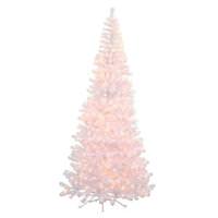 Vickerman 7.5' x 49" White Fir Corner Tree 400 Clear Miniature Lights