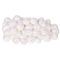 Vickerman 20-25-30MM White Glitter Ball Ornament (68-72 pack)
