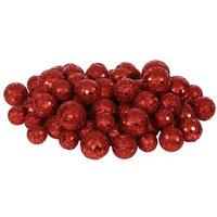 Vickerman 20-25-30MM Red Glitter Ball Ornament (68-72 pack)