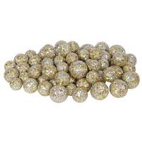 Vickerman 20-25-30MM Champagne Glitter Ball Ornament (68-72 pack)