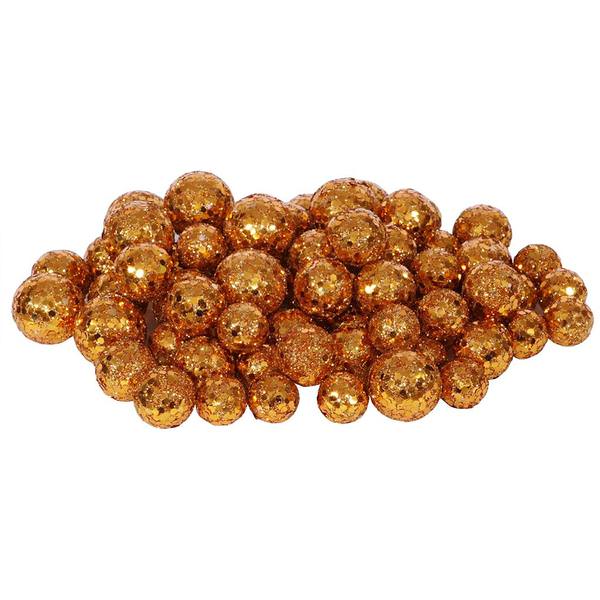 20-25-30MM Copper Glitter Ball Ornament (68-72 pack)
