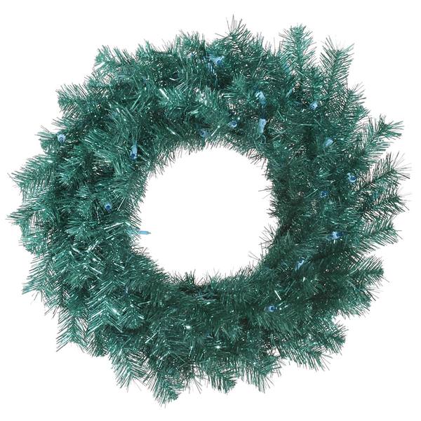 30" Artificial Aqua Tinsel