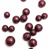 Vickerman 20-25-30MM Dark Mauve Glitter Ball Ornament (68-72 pack)
