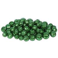 Vickerman 20-25-30MM Emerald Glitter Ball Ornament (68-72 pack)