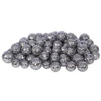 Vickerman 20-25-30MM Pewter Glitter Ball Ornament (68-72 pack)