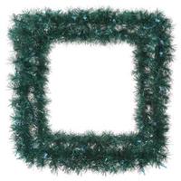 Vickerman 30" Artificial Aqua Tinsel Square Wreath