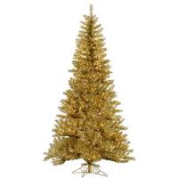 Vickerman 10' x 63" Gold / Silver Tinsel 1,300 Clear DuraLit Miniature Lights