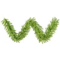Vickerman 9' x 14" Artificial Lime Green Tinsel Garland 100 Green LED Lights