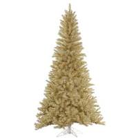 Vickerman 10' x 63" White / Gold Tinsel