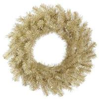 Vickerman 36" Artificial White / Gold Tinsel