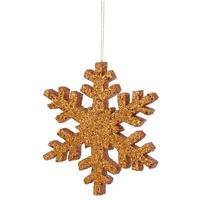 Vickerman 8" Rose Gold Outdoor Glitter Snowflake Ornament