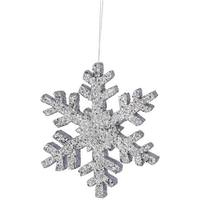 Vickerman 8" Pewter Outdoor Glitter Snowflake Ornament
