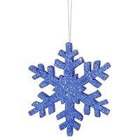 Vickerman 12" Blue Outdoor Glitter Snowflake Ornament