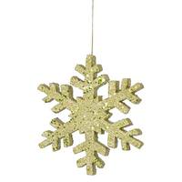 Vickerman 12" Lime Outdoor Glitter Snowflake Ornament