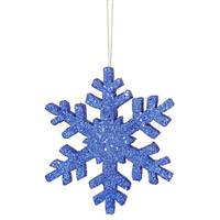 Vickerman 18" Blue Outdoor Glitter Snowflake Ornament