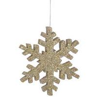 Vickerman 36" Champagne Outdoor Glitter Snowflake Ornament