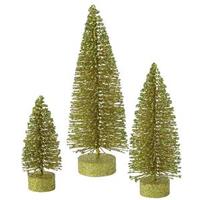 View 5" 7" 9" Olive Glitter Oval Tree Set