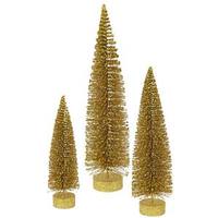 Vickerman 12" 16" 20" Gold Glitter Oval Tree Set