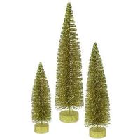 Vickerman 12" 16" 20" Olive Glitter Oval Tree Set
