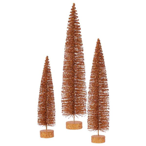 24" 30" 36" Copper Glitter Oval Tree Set