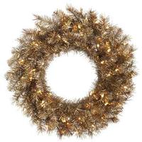 Vickerman 24" Artificial Metal Mix Tinsel 50 Clear DuraLit Miniature Lights