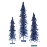 Vickerman 24" 30" 36" Blue Glitter Layered Tree Set