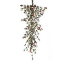 Vickerman 36" Artificial Snowy Monterey Teardrop with Berries