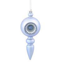 Vickerman 8" Periwinkle Matte Glitter Old-Fashioned Finial Ornament