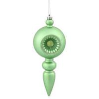 Vickerman 8" Celadon Matte Glitter Old-Fashioned Finial Ornament