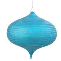 Vickerman 4" Teal Matte Glitter Onion Ornament