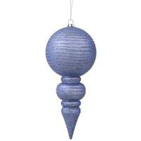 Vickerman 7" Lake Blue Matte Glitter Finial Ornament
