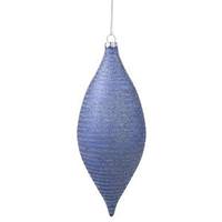 Vickerman 7" Lake Blue Matte Glitter Drop Ornament