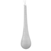 Vickerman 12" Silver Matte Glitter Teardrop Ornament