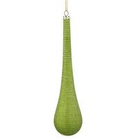Vickerman 12" Lime Matte Glitter Teardrop Ornament