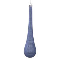 Vickerman 12" Lake Blue Matte Glitter Teardrop Ornament