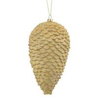 Gold Colored Christmas Tree Pine Cone Ornaments