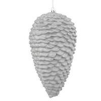 Silver Colored Christmas Tree Pine Cone Ornaments