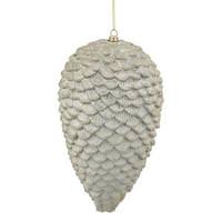 Vickerman 10" Champagne Matte Glitter Pine Cone Ornament